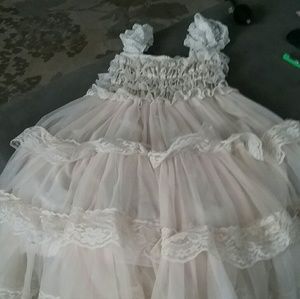 Antique ivory lace dress
